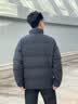 安踏面包羽绒服丨四防科技男士冬季保暖防泼水油污风鸭绒运动加厚外套 【L码充绒163g-字母款】黑-1 XL /(180) 适合150-160斤 实拍图