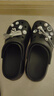 卡帝乐鳄鱼洞洞鞋女士凉鞋夏季休闲沙滩鞋软底凉拖鞋子女 0808 黑色 37-38 实拍图