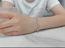 礼意久久施华洛世奇锆999足银手链女款生日礼物女士女生送女朋友老婆手镯 实拍图