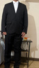 马尼亚袋鼠【次日达可选】秋冬新款西服套装男士修身商务正装外套职业西装整 (西服+西裤+衬衫)黑色7件套 6XL 【175-190斤】 偏小 实拍图