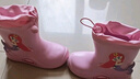 牧萌儿童雨鞋男童女童防水立体宝宝防滑耐磨卡通雨靴 粉色独角兽 18码 实拍图