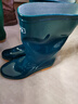 回力雨鞋女时尚户外下雨天防水雨靴水鞋耐磨胶鞋6813墨绿中筒40 实拍图