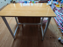 舒客艺家 电脑桌台式小户型小桌子家用学习桌写字办公书桌电竞长条桌子 木纹白架单桌80*50*74 加固电脑桌 实拍图