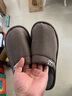 回力日系柔软情侣棉拖秋冬家居室内保暖棉鞋男款HL0006咖啡42-43码 实拍图