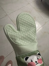 做饭必备宝妈学生隔热手套微波炉烤箱专用耐高温防烫手套厨房烘焙 烘焙防烫手套2指1只绿色 实拍图