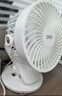 得力（deli）USB桌面风扇迷你轻音小电扇家用卧室学生宿舍办公室台式桌面扇台夹扇 白 实拍图