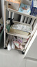 京东物流 书架推车式置物架移动落地储物架简易多层收纳架 3层 【带轮】容量升级 【稳固不晃】 实拍图