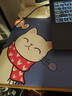 达尔优（dareu）800*330*1.8mm猫咪快速发热鼠标垫大号 智能加热电脑键盘暖手书桌垫 蓝色 实拍图