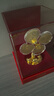 六福珠宝足金风生水起金风车元宝黄金摆件收藏工艺品开业  HNA10092 金重0.20克 实拍图
