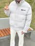 马克华菲假两件格子拼接羽绒棉服男女冬季新款加厚棉衣外套 藏青色 XL 实拍图
