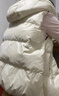 鸭鸭（YAYA）羽绒马甲女外穿秋冬新款情侣男女同款连帽马夹背心羽绒服外套 米白色 L /170(建议115-130斤) 实拍图