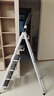 忆琳居梯子家用安全人字梯折叠伸缩多功能楼梯便捷扶梯加厚安全步梯白六 实拍图
