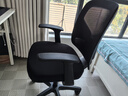 得力（deli）4900S 人体工学靠背办公椅/电脑椅/职员椅 可升降转椅舒棉坐垫 黑 实拍图