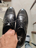 意尔康男鞋圆头商务正装鞋春秋单鞋系带皮鞋德比婚鞋 53449W 黑色 41 实拍图
