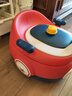 日康（rikang）儿童马桶 宝宝坐便器便盆加高前挡 PU软垫三合一功能 红色X2004-9 实拍图