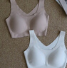 ubras【2件装】无尺码免拆美背内衣女背心无钢圈文胸罩无痕舒适包裹 奶盐蓝+燕麦奶 均码 （A-C杯） 实拍图