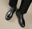 海澜之家HLA皮鞋男士商务休闲秋冬正装德比鞋子男H164/H172 增高款41 实拍图