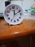 老人大字钟桌面摆放时钟表盘清晰床头学生儿童台式2024最新款闹钟 8016圆形蓝色(净音扫秒） 实拍图