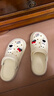 卡帝乐鳄鱼洞洞鞋女士夏季凉鞋休闲花园两用沙滩鞋凉鞋子女 1461 白色 38-39 实拍图