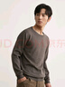 MARKLESS毛衣男士秋冬季保暖圆领针织衫休闲内搭套头打底衫0710 拿铁棕 L  实拍图