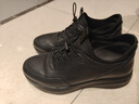 骆驼（CAMEL）男士套脚快穿牛皮商务休闲运动皮鞋 G14A220724 黑色 41 实拍图