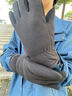 OZERO奥哲鹿皮保暖手套男骑行滑雪加绒零下40度严寒防风耐磨加厚女手套 加绒加厚零下40度【黑色8008】 M 实拍图