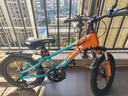 凤凰山地自行车男女变速山地车碟刹青少年儿童自行车学生单车 星际 橙蓝【变速+三刀轮】 18寸【适合120-155cm】 实拍图