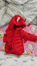 嘟嘟家宝宝羽绒服冬季轻薄儿童白鸭绒保暖男童连帽外套冬装童装 红色110 实拍图