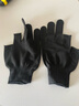 垂钓户外骑行快递外卖专用防滑手套露二指耐磨可触屏男女通用 黑色【1双】 实拍图