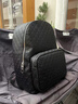 Calvin KleinJeans【情人节礼物】男休闲校园满版ck压印字母拉链大容量双肩包 UB1-太空黑 OS 实拍图