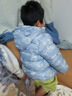 婧麒（JOYNCLEON）儿童棉服男女童装宝宝秋冬季婴儿衣服棉服加厚外出棉袄加绒外套 蓝色动物 内里暖绒 循环锁温 100 cm 实拍图
