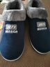 回力室内包跟男士棉拖鞋厚底保暖棉鞋冬季带后跟居家加绒拖鞋女冬 藏青色 42-43 标准码 实拍图