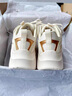 斯凯奇（Skechers）运动鞋女糕糕鞋女士绑带休闲运动鞋小白鞋厚底增高 乳白色/OFWT 36 实拍图