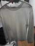 优衣库男装女装大师T AIRism棉混纺圆领T恤长袖25秋冬新款479781 00 白色 XL 实拍图