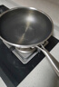 炊大皇 炒锅 304不锈钢炒菜锅煎锅 平底不粘炒锅32cm 可立可视盖不挑灶 实拍图