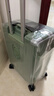 梦旅者商务拉杆箱pc万向轮前开盖铝框行李箱男电脑登机密码箱女旅行箱子 晨雾绿色卡扣 20英寸 （箱体破裂一年内换新） 实拍图