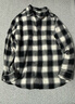 优衣库童装男童女童法兰绒格子衬衫长袖衬衣薄外套上衣新款478132 09 黑色 150 实拍图