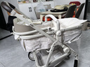 纽贝耳newber婴儿车 婴儿推车 婴儿车0-3岁用折叠可坐可躺带减震 可换向 雾灰 防风罩+防蚊罩+护脊板 实拍图