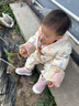 英氏（YEEHOO）儿童羽绒服秋冬纳米抗菌轻薄款婴儿羽绒服连体衣超韧绒 林中雪人 90 cm-充绒量51g-建议1-2岁 实拍图