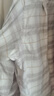 无印良品（MUJI） 女式 法兰绒 衬衫领 长袖衬衫女士衬衣内搭上衣纯棉秋季新品女装 米白色格纹 M （160/84A） 实拍图