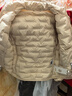 波司登（BOSIDENG）25年新款短款轻薄羽绒服女90鹅绒立领无缝胶囊保暖外套B250131034 【700+蓬鹅绒】奶油米-奶油欧包【卡码拍大】 M 165/88A 体重约105-115斤 实拍图