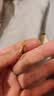 周六福黄金戒指女款碎碎冰车花亮面指环 计价 19号-2.26g 实拍图