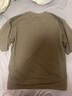优衣库男女装大师T AIRism宽松圆领T恤五分袖短袖475355 465185 475355/57深橄榄色 L 实拍图