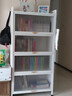 唐辑钢制书架书柜防尘落地多层带门铁艺书架置物架收纳储物柜五层长70 实拍图