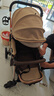 奔昂 婴儿推车可坐可躺轻便避震宝宝折叠婴儿车双向BB童车手推车 升级卡其+一键单手收+可坐躺+可双向推行+四轮高配 实拍图