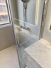 心海伽蓝（SHKL）下沉式淋浴房玻璃隔断一字型无下轨无障碍浴室卫生间干湿分离1p 【哑黑】宽1.9-1.99m/2m高 实拍图