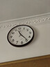 康巴丝（Compas）挂钟客厅 12英寸简约静音客厅石英钟表挂墙时钟 C2866 咖色30.5cm 实拍图