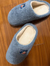 大嘴猴（Paul Frank）棉拖鞋男情侣时尚简约厚底家居保暖冬季拖鞋PF6661蓝色280 实拍图