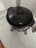 康舒（KANGSHU） 大容量砂锅炖锅家用耐高温陶土沙锅明火燃气陶土煲煮粥煲石锅 黑3.3L+1.1L(3-5人)破损补发 实拍图