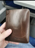 班亚奴男士钱包班亚奴新款真皮短款超薄驾驶证卡包多功能竖款男式皮夹 咖啡色-三,折款（复古头层皮） 实拍图